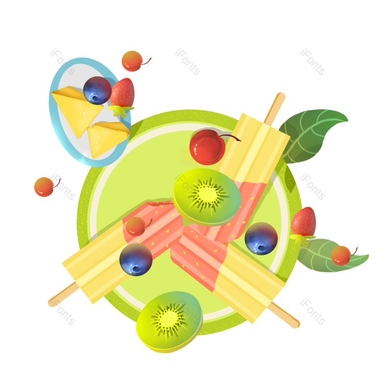 夏至图片,夏天元素,水果PNG,夏天元素免抠素材
